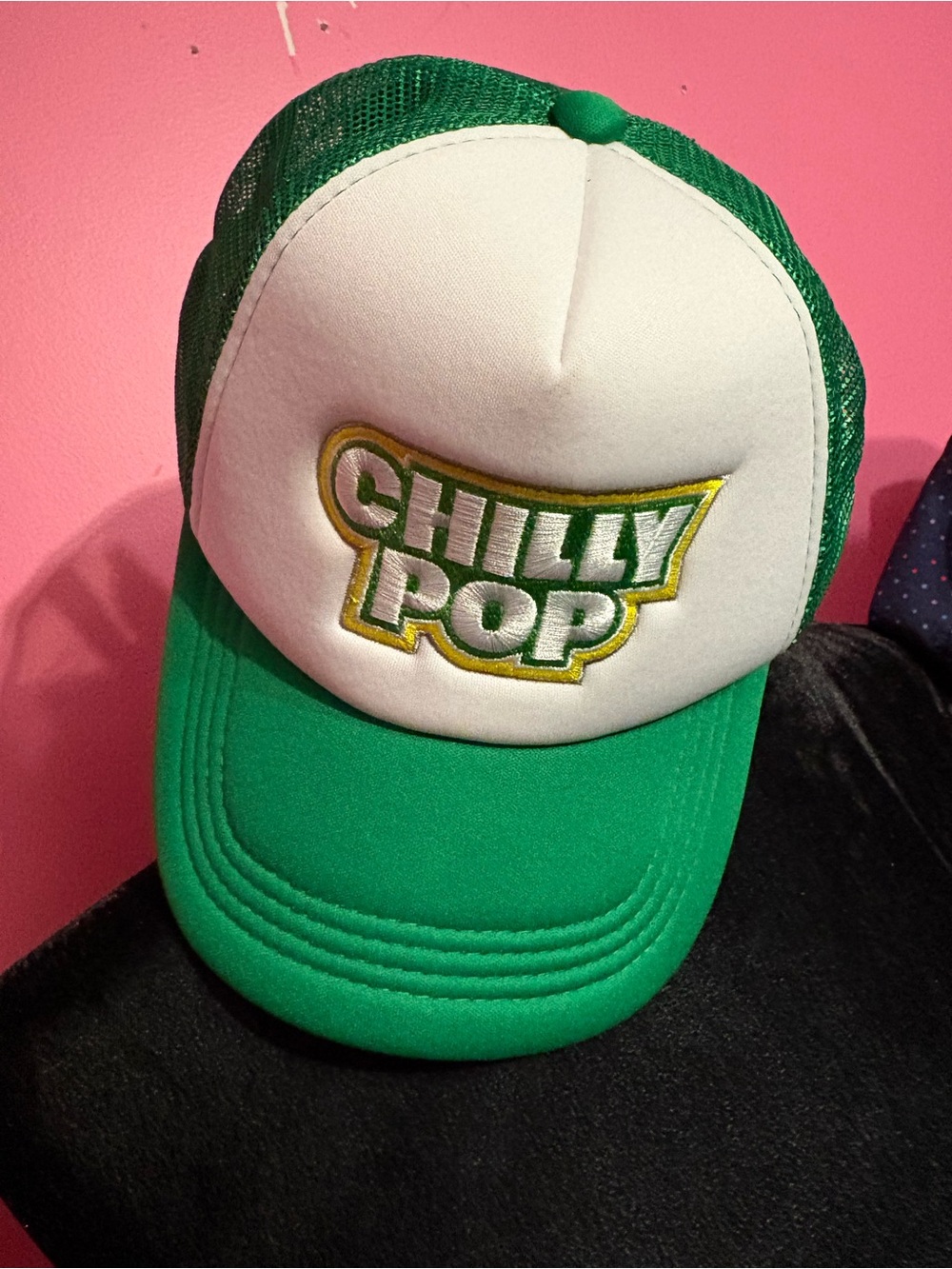 Kids Green and White Mesh Trucker Hat